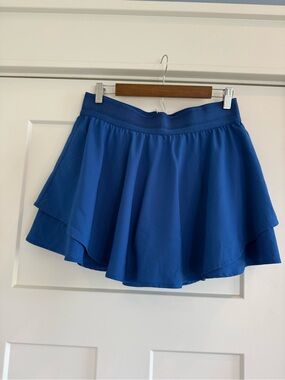 90 Degree by Reflex Royal Blue Flared Skater Skort - Elastic Waist